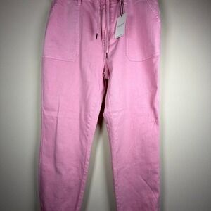 Judy Blue Los Angeles pink cargo denim joggers